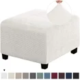 thumbnail image 1 of CHOK 3 Sizes Square Jacquard Durable Customized Stretch Footrest Ottoman Cover Folding Storage Stool Furniture Protector Slipcover (Light Grey S), 1 of 7