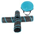 thumbnail image 1 of Pet Play Tunnel Collapsible 4 Way Cat Tube with Storage Bag for Cats Dogs Rabbits Indoor and Outdoor Use, 1 of 14