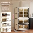 thumbnail image 3 of RAZXNAOR Bacs de Rangement Empilables avec Roues, Armoires de Rangement Pliables et Rabattables pour Garde-Robe, Essentiel pour Organiser la Maison, le Bureau et le Dortoir, 3 of 8