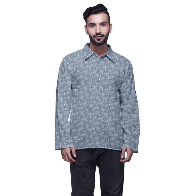 Atasi Printed Button Placket Traditional Kurta For Men Short Kurta Shirt For Boy