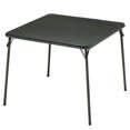 thumbnail image 1 of MECO Table Pliante Carrée en Métal 34 x 34 Pouces, Noire, 1 of 3