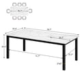 thumbnail image 2 of Kojooin Long Dining Table for 6 People, Large Rectangle Wood Kitchen Table with Sturdy Metal Legs, Modern Industrial Dining Room Table with Round Corner, 2 of 7