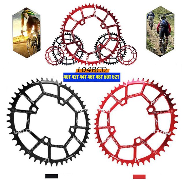 Plateau de Vélo 104BCD Roue à Chaîne Bicyclette Bicyclette Ronde Ronde Vélo Plateau de Vélo 104BCD Guide de Plateau de Chaîne Pièces de Plateau de Chaîne Noir 50T