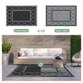 thumbnail image 4 of DEORAB Outdoor Rug Reversible 6x9' Patio Rug,Clearance Outside Plastic Waterproof Mat,Fordable Floor Rug for Patio, Camping, RV, Deck, Porch, Balcony, Backyard, black&grey, 4 of 7