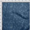 thumbnail image 4 of oneOone Cotton Poplin Navy Blue Fabric Geometric Craft Projects Decor Fabric Printed By The Yard 42 Inch Wide, 4 of 5