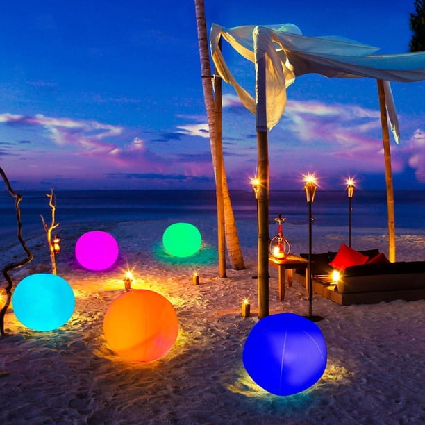 Ballon De Plage LED Géant 40 Cm – 16 Couleurs Télécommandées, étanche IP68, Idéal Pour Piscine Et Fêtes Ballon De Plage LED Géant 40 Cm – 16 Couleurs Télécommandées, étanche IP68, Idéal Pour Piscine Et Fêtes