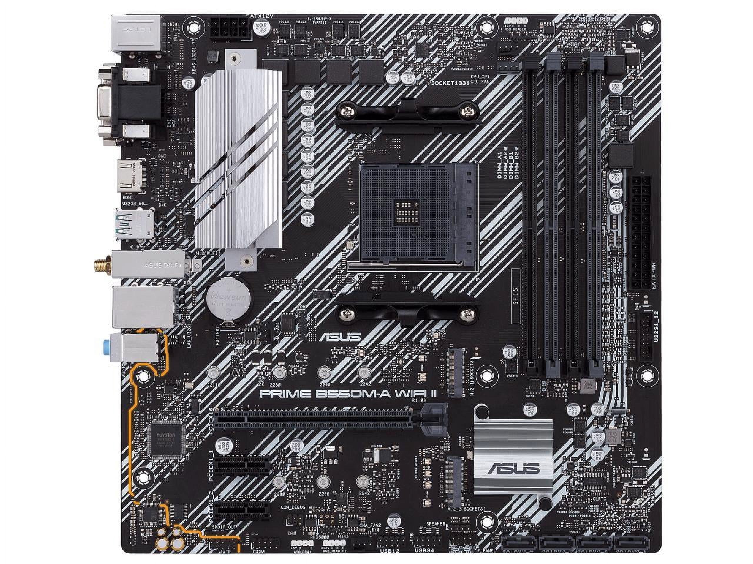 Asus Prime B550M-A WIFI II Desktop Motherboard - AMD B550 Chipset - Socket AM4 - Micro ATX (primeb550m-awifiii)
