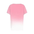 thumbnail image 3 of Haut à Manches Courtes pour Femme, Blouse Décontractée à Imprimé Dégradé avec Détail Patchwork, T-Shirt à Col Rond pour le Quotidien, 3 of 5