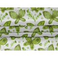 thumbnail image 4 of oneOone Velvet Light Green Fabric Insect & Floral Feather Sewing Material Print Fabric By The Yard 58 Inch Wide, 4 of 5