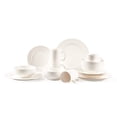 thumbnail image 2 of HomeVss Bone China Rim Shape Elegance White 40pc Dinnerware Set, 2 of 4