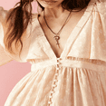 thumbnail image 3 of Robe de Grossesse en Jacquard à Col en V et Manches Cape pour Futures Mamans, 3 of 6