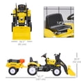 thumbnail image 3 of Aosom Front Loader Excavator Ride On Toy W/ 6 Wheels Controllable Bucket, 3 of 9
