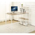 thumbnail image 3 of HOMEWORKS White Metal  & Natural Oak  Desk, 3 of 3
