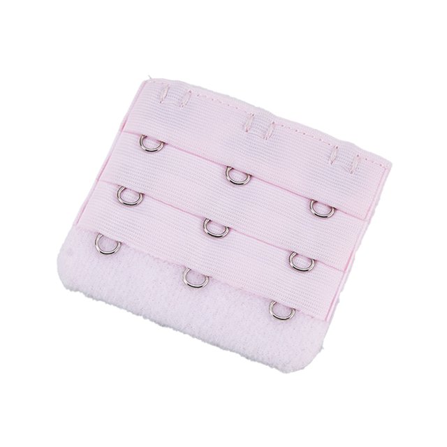 fastboy Extension Strap Bra Extender Buckle 3 Hook Women Accessories Practical Elastic Multicolor Clips Tight 3 Rows Underwear pink