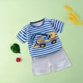 thumbnail image 5 of PMVFHDE Ensemble T-Shirt à Manches Courtes et Shorts Imprimé Dessin Animé pour Garçons, Col Rond Mignon avec Pantalon Assorti Tenue Décontractée pour Temps Chaud 2 Pcs Z25024D-Q, 4-5 Ans, 5 of 5