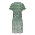 thumbnail image 5 of Pisexur Robe pour Femme Grande Taille, Portefeuille à Fleurs, Col en V, Fente, Ligne A, Manches Volantées, Évasée, Ceinturée, Robe Maxi, 5 of 5