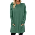 thumbnail image 1 of Chandail en Molleton Surdimensionné pour Femmes Col Rond Manches Longues Pull Décontracté Confortable Tenues de Mode Automne Vêtements 2024, 1 of 6