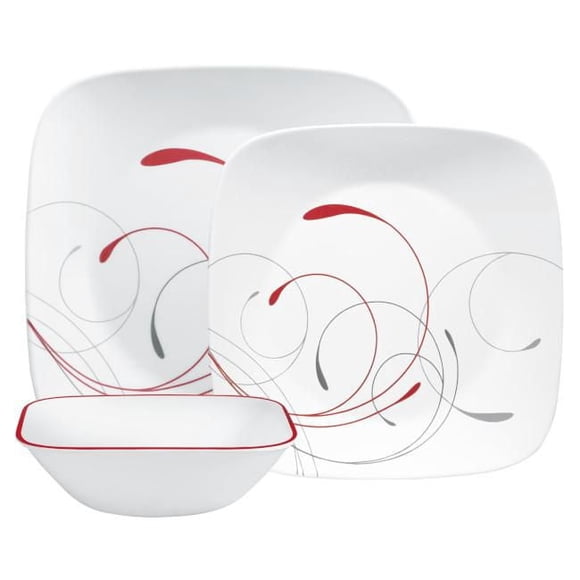 Corelle Splendor Square 12-Piece Glass Dinnerware Set (Service for 4)