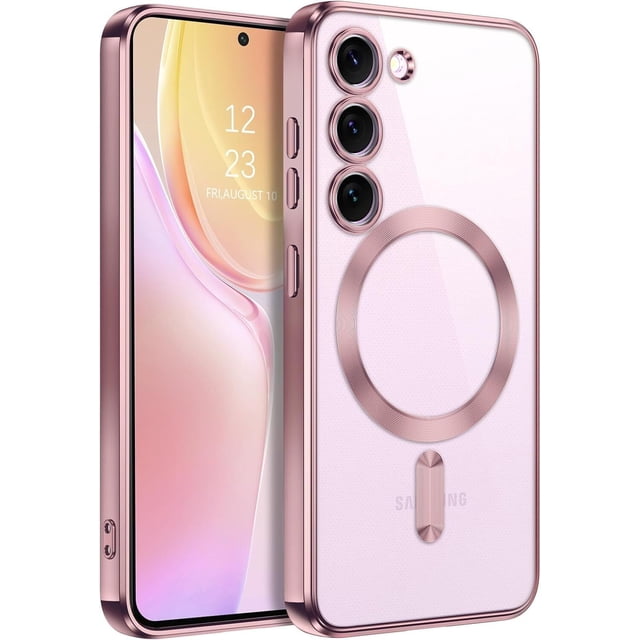Magnetic Case Designed for Samsung Galaxy A56 - Compatible with Charging & Accessories (Rose Gold)