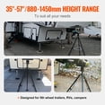 thumbnail image 4 of VEVOR 5th Wheel Tripod Stabilizer, 5000 LBS Load Capacity Tripod Fifth Wheel Stabilizer, 35"-57" Adjustable Height RV Gooseneck Stabilizer, Tripod Jack for Fifth-Wheel Trailers, RVs, and Campers, 4 of 9