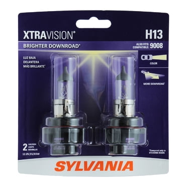 Sylvania H13 XtraVision Ampoule de Phare Halogène, Lot de 2, Compatible avec Plusieurs Voitures