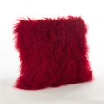 thumbnail image 1 of SARO 3564.R20S 20 in. Square Wool Mongolian Lamb Fur Throw Pillow  Red, 1 of 1