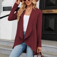 thumbnail image 2 of AherBiu Spring Fall Cardigan for Women Long Sleeve Open Front Lightweight Ladies Outwear Coats, 2 of 7