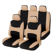Riwcyla Universal Polyester Car Seats Cover Set Car Plain Fabric Bicolor Car Interior Accessories Car Seats Protector , perfect for daily use, outdoor activities, travel & casual occasions