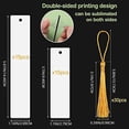 thumbnail image 3 of Trendy Tool Kit for Home, 30Pcs Metal Sublimation Blanks Bookmarks Double Side Heat Transfer Printing with 30Pcs Colorful Tassels for Making Personalized Bookmarks and Souvenirs(3.2×12cm), 3 of 7