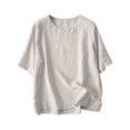 thumbnail image 1 of Yuyuzo Hauts pour Femmes Manches Courtes Col Rond Blouses Décontractées Confortables Tuniques Amples, 1 of 7