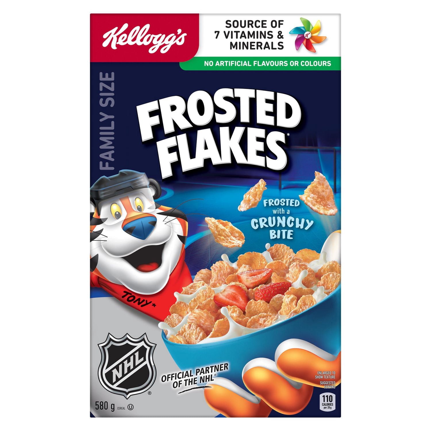 Kellogg's Frosted Flakes Cereal, Family Size, 580 g