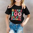 thumbnail image 2 of MEZZALL T-Shirts Imprimés pour Enfants Saison Scolaire Col Rond T-Shirt à Manches Courtes pour Garçons Filles Tee Hauts Mignon, 6-7 Ans, 2 of 4