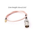 thumbnail image 1 of BNC Female To MCX Male RG316 Pigtail Cable 30cm RF Coaxial Cables, 1 of 3