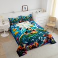 thumbnail image 4 of Erosebridal Sea Turtle Bedding Queen Comforter Set, Underwater World Down Comforter, Ocean Animal Decor, Reversible 3pcs, 4 of 7