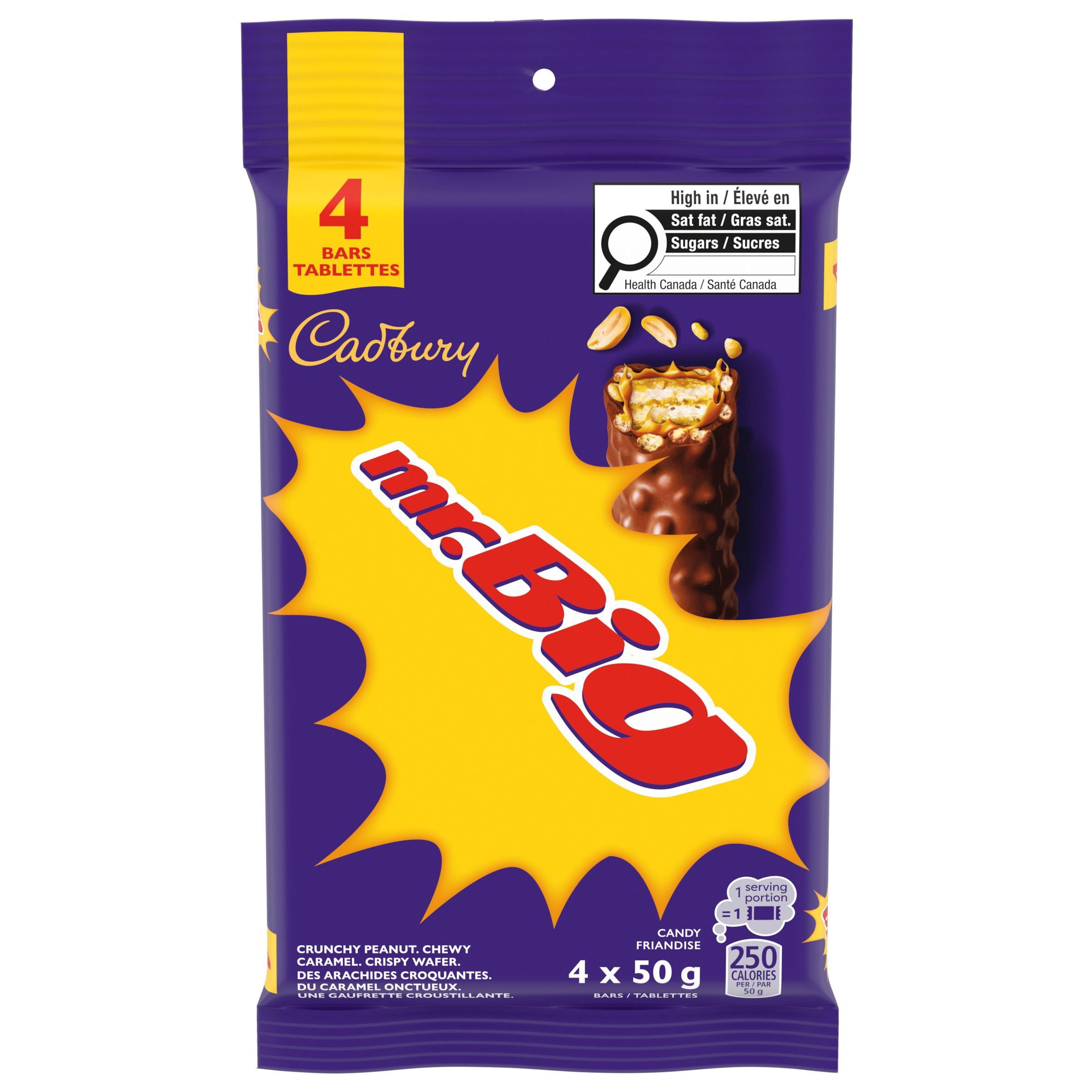 CADBURY MR. BIG, friandises à saveur de chocolat, gâterie sucrée, emballage multiple (4 emballages)