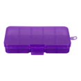 thumbnail image 2 of 10 Grid Plastic Jewelry Removable Jewelry Craft Tackles Storage Box Beads Earring Container Purple, 2 of 5