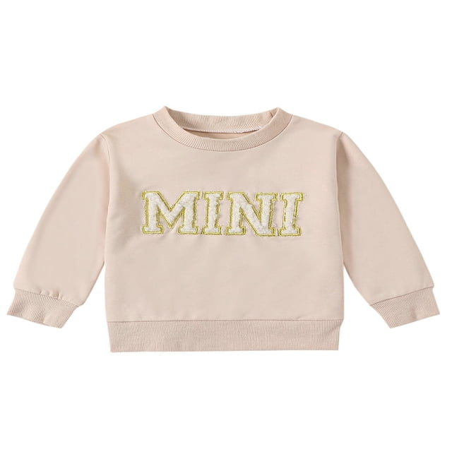 Mommy and Me Matching Outfits Long Sleeve Letter Print Sweatshirts