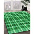 thumbnail image 3 of Ahgly Tapis d'Intérieur Lavable en Machine Carré Transitionnel Vert Néon, 7 Pieds Carré, 3 of 7