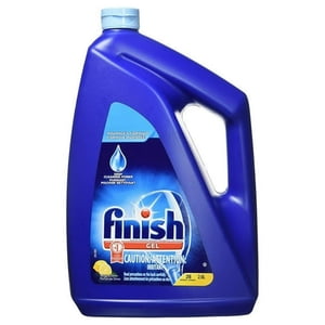 Finish Gel Dishwasher Detergent, 2 in 1, Lemon, 2.6L