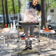 thumbnail image 2 of Costway Foldable Camping Table Kitchen Portable Grilling Stand Folding BBQ Table, 2 of 9