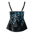 thumbnail image 4 of NIEWTR Tankini Haut pour Femme, Maillots de Bain à Col Rond, Maillot de Bain Modeste à Effet Ventre Plat, Bretelles Spaghetti, Haut de Tankini (Noir, P), 4 of 5