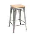 thumbnail image 3 of Heavenly Collection Argent <br>avec Bois Tabouret de Comptoir, 3 of 3