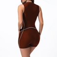 thumbnail image 4 of Maillots de Bain pour Femmes Mode Décontractée Serrée Sports Plage Course Rayé Surf Maillot de Bain pour Femmes Bronze, 4 of 4