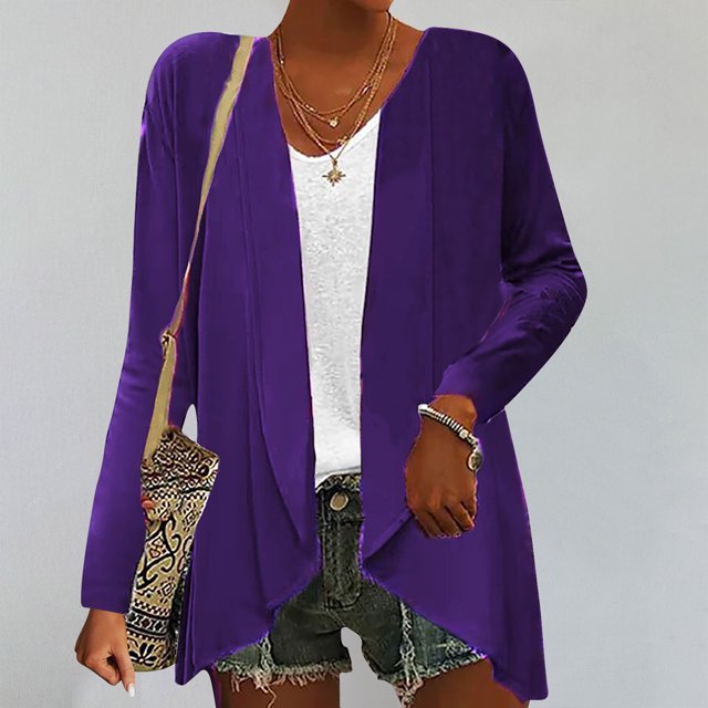 Cardigans Longs pour Femmes Mode Cardigan à Manches Longues Coloré Ample Veste en Tricot Hauts Chemises d'Automne pour Femmes en Liquidation