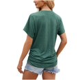 thumbnail image 3 of FAIWAD Tunique d'Été à Manches Courtes pour Femmes Col Rond Basique Couleur Unie Extensible, 3 of 4