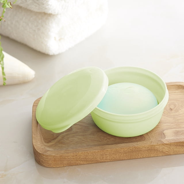 Birdeem Portable Soap Box with Drain Holes,Leak-Proof Travel Soap Container,Sealed Lid for Easy Open,Compact Size 3.9X3.9X1.9 In,Ventilated Soap Holder