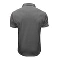 thumbnail image 4 of FAIWAD Men's Short Sleeve Shirts Lapel Button Down Tops Stretch Breathable Pullover Tops with Pocket, 4 of 5