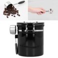 thumbnail image 4 of Coffee Beans Jar, 1.5L Airtight Container With Exhaust Valve Spoon For Storage Coffee Beans For Home Kitchen Black, 4 of 8