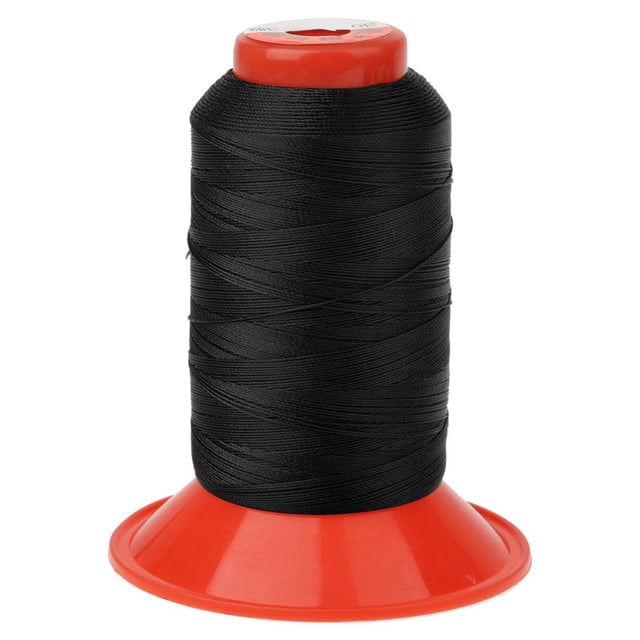 veasfak Fil à Coudre 546,8 Yd - Fil Nylon Collé pour Couture en Cuir, Réparation de Toile Noir