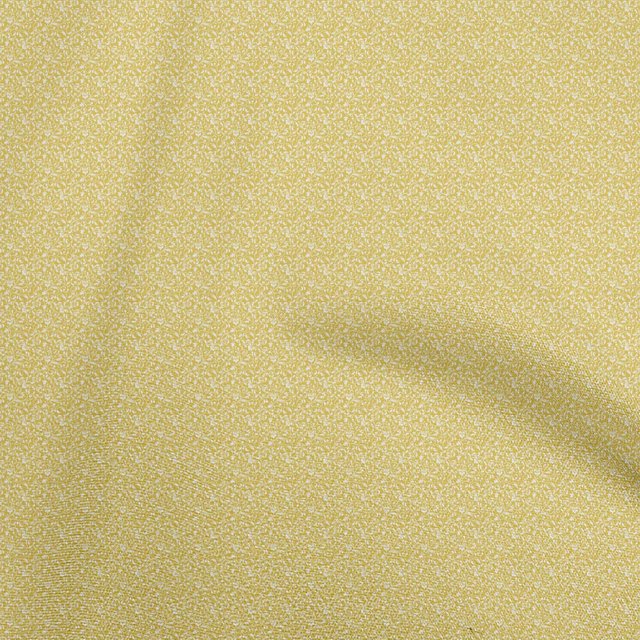 oneOone Cotton Cambric Yellow Fabric Damask Scroll Sewing Craft Projects Fabric Prints By Yard 56 Inch Wide